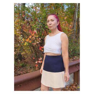 REGINA RUBENS Vintage 100% Wool Color Block Skirt